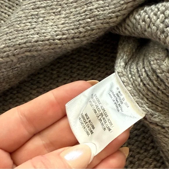 Nomad by Morgan Carper Women’s Grey Knit Tassel Turtleneck Sleeveless Dress Med - Picture 14 of 14